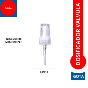DOSIFICADOR VALVULA GOTA 20 CRISTAL x 1u